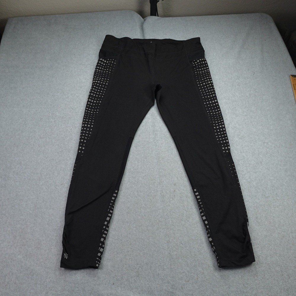 Athleta Leggings Womens XL Black Be Free Tight Reflective Running Pockets